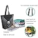 ZzWwR Fashion Skull Wtih Wing Black Extra Large Canvas Gym Shoulder Tote,Durable Reusable Daily Top Handle Bag for Mens Womens Yoga Weekender Picnic Beach Travel Market Shopping