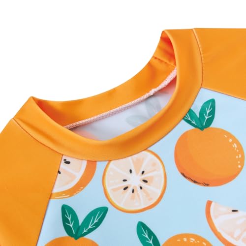 Image of Funnycokid Girls Swimsuit 3 Pieces Long Sleeve Rash Guard Set Tankini Bathing Suits Summer Kids Swimwear 3-10 Years
