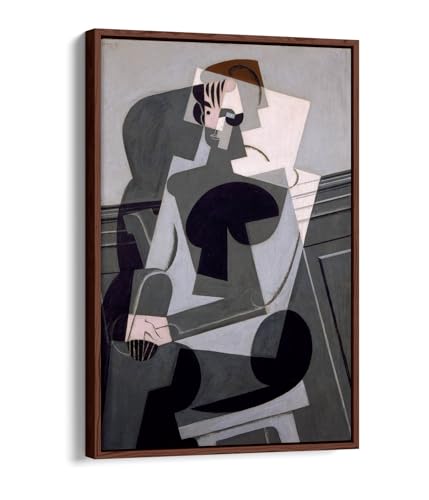 Toile Portrait de Madame Josette Gris sous cadre en noyer, l'élégance poétique de l'art chez vous