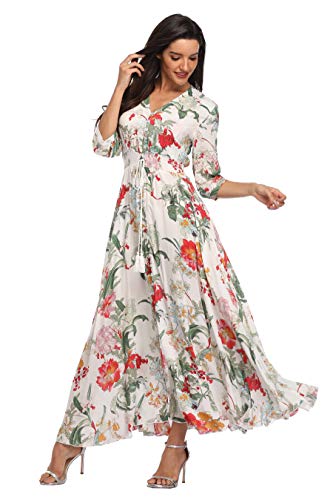 Image of Casual Summer Dresses for Women 2026 Maxi Dress Flowy Bohemian Beach Party