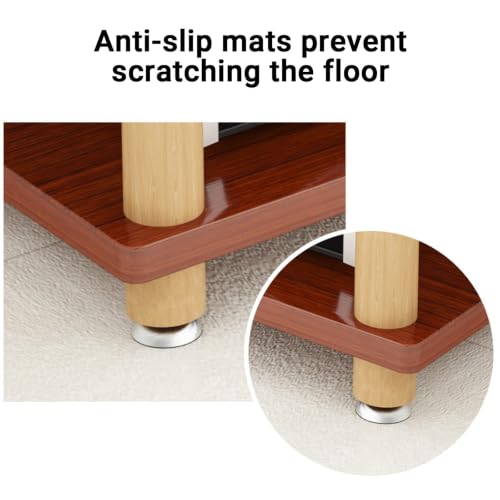 Rack AV de madera maciza Type C: mueble para amplificador con estantería de 4 capas 6