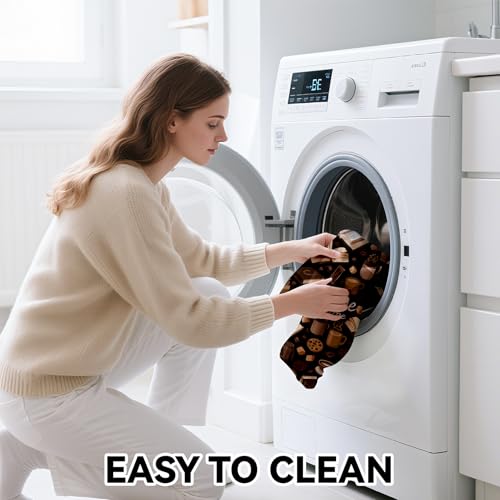 Image of Universal Coffee Maker Cover, Durable Polyester Lightweight Long-Lasting Dustproof Cotton Blend Appliance Protector for Kitchen Countertops (Deep Brown)