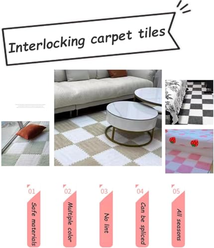 Alfombrillas de espuma entrelazadas de felpa JvFbjLF 100 uds 3