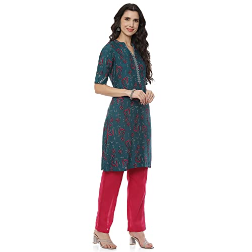 Image of Red Liva Straight Kurta