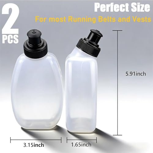2x10oz BPA-Free Water Bottles for the Running Hydration Belt, Fuel Belts Replacement Bottle Set for Marathon Walking Hiking Cycling Trail Skiing（2 Pack） - Image 4