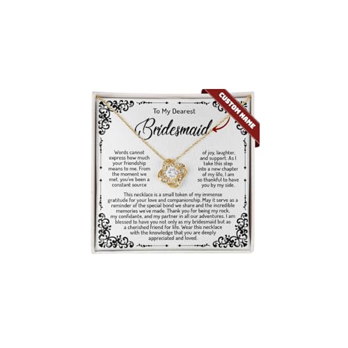 Bridesmaid Necklace Gold, Will You Be My Bridesmaid Card, To