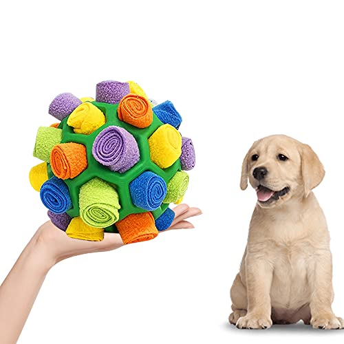 Jiahuade Palla da Fiuto per Cani,Sniffing Ball per Cani,Palla da Sniffing Mat Interattivi,Gioco Sfera Puzzle Cani,Tappeto da Fiuto per Cani,Giocattolo Puzzle per Cani (A)