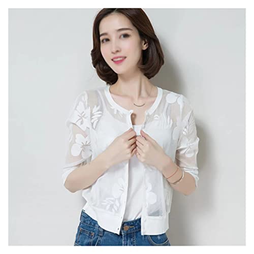 Cardigan dentelle femme et veste été fluide transparente en maille