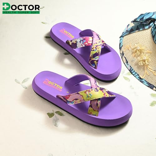 Image of DOCTOR HEALTH SUPER SOFT Women's Classic Ultra Soft Flip Flops with Cushion Footbed for Adult | Comfortable & Light Weight | Stylish & Anti-Skid | Waterproof & Everyday Slip-on for Ladies