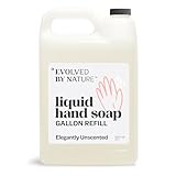 EVOLVED BY NATURE Liquid Hand Soap Refill, 128 Oz, Unscented, Biodegradable Formula