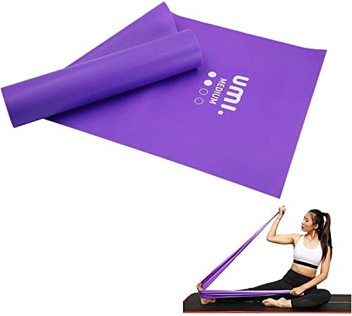 Amazon Brand - Umi - Resistance Band Set Stretch Bands Exercise Bands for Yoga Ballet Pilates Workout Exercise