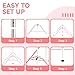 FINCOME Gymnastics Bar for Kids with Gymnastics Rings, Height Adjustable Gymnastics Horizontal Bar, Foldable Bar Gymnastics Equipment for Home Room Indoor Outdoor Gym Practics, Gymnastic Bar Pink