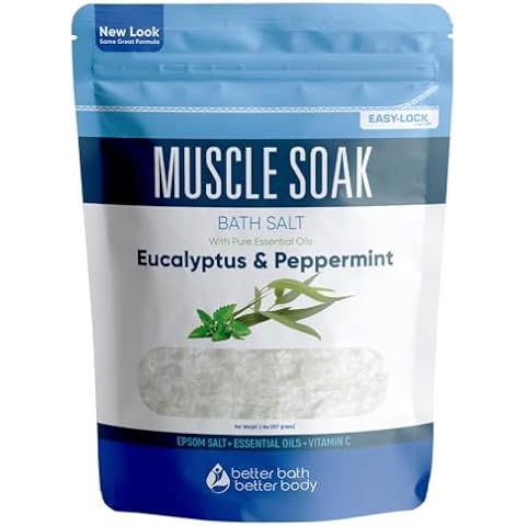 Muscle Soak Bath Salt with Natural Peppermint and Eucalyptus Essential Oils Cover