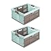 Produktbild 2x Stabile Profi Klappbox 32L - 48 x 34 x 23,5 cm - Einkaufskiste klappbar mit Soft-Griffe - Transportkiste stapelbar Seladongrün/Grau