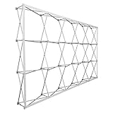 Vispronet® Pop Up Faltdisplay Klett mit gerader Front | ✓ faltbare Messewand | ✓ Display mit Klettsystem (5 x 3 Felder)
