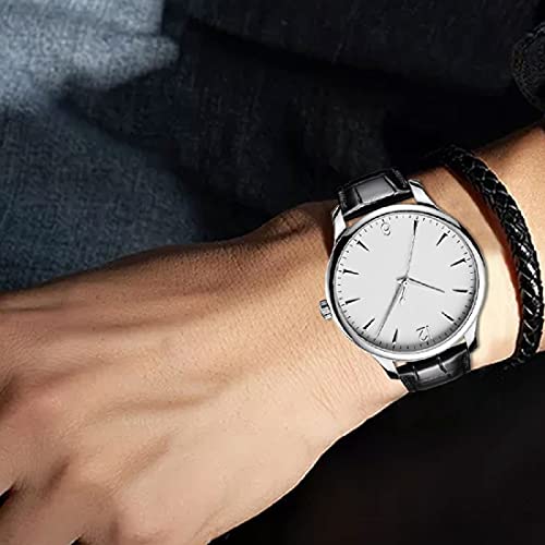 Image of Moran Genuine Leather Band Alligator and Cowhide Replacement Deployment Buckle Watch strap18mm to 24mm Crocodile Leather Strap for Men's and Women's