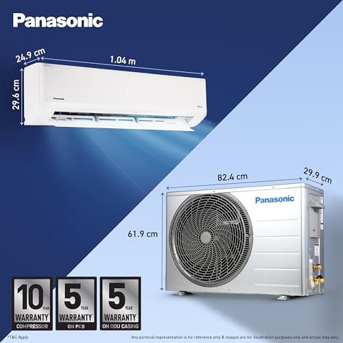 Image of Panasonic 2.0 Ton 4 Star New Star rated Premium WiFi Inverter Smart Split AC (DustBuster Tech,Matter Enabled,AI,Higher Airflow, Copper Cond., 8in1 Convertible,4-Way,PM0.1 Filter,CS /CU-NU24BKY4W,White)