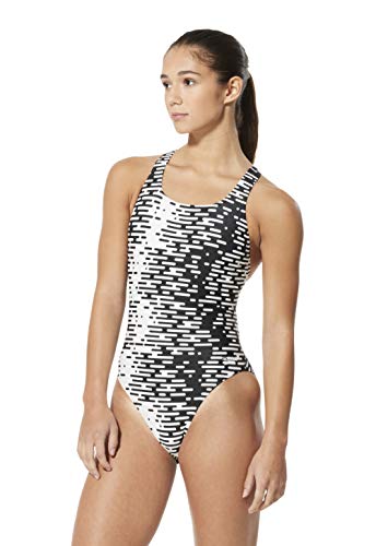 Speedo Women's Swimsuit One Piece ProLT Super Pro Printed Adult Team Colors Modern Speedo Black, 32
