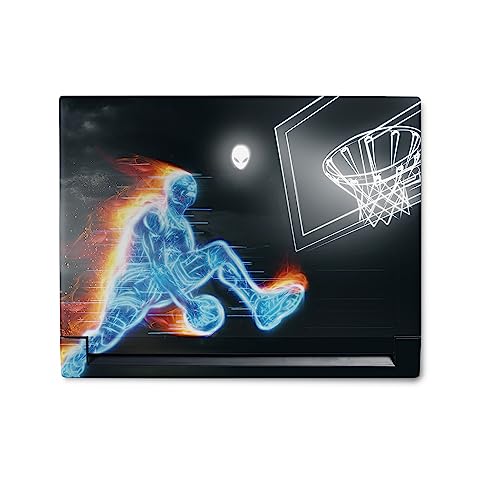 Image of MightySkins Skin Compatible with Alienware M18 R1 (2023) Full Wrap Kit - Glow Basketball | Protective, Durable, and Unique Vinyl Decal wrap Cover | Easy to Apply & Change Styles | Made in The USA