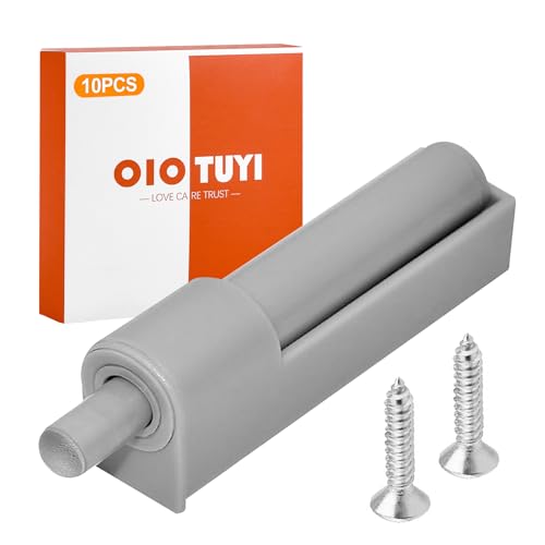OioTuyi Lot de 10 amortisseur de porte and tiroir universel, poussoir et ralentisseur pour placard coulissant, push to open, lot pratique pour équipement...