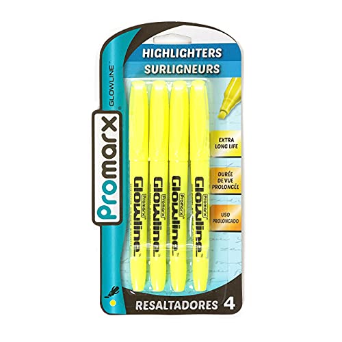 Surligneur de poche jaune pour corriger vos notes sans taches ni bavures d'encre