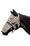 Signature Fly Mask with Removable Nose and Soft Mesh Ears - Protects Horses Face, Nose and Ears from Biting Insects and UV Rays While Allowing Full Visibility