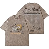 Sam Barber Restless Mind 2025 Tour Vintage Wash T-Shirts Women Men Cotton Short Sleeve Tee (Style 1,X-Large)