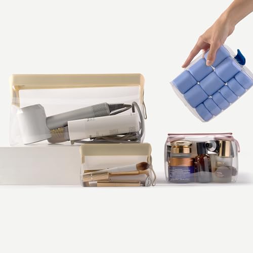 Cadence Parcel - Clear Kit with Magnetic Closure - Durable and Leak-Resistant Travel Toiletry Kit - Modular Design - Hygiene Bag for Travel Essentials - 4 Qt - Ink by Cadence - Image 6