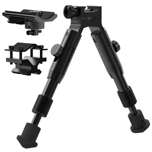 Fyland Tactical Rifle Bipod - Schienenmontage und Laufklemme Einstellbare Höhe von 6 3 bis 6 9 Zoll für Jagd und Schießen