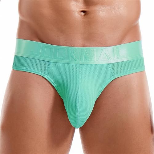 JOCKMAIL Jockstrap Athletic Supporters Bikini Underwear for Men Jock Strap Male Underwear for Gym Sport Light Blue