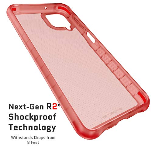 Image of Ghostek COVERT Galaxy A12 Case with Slim Fit Clear Pink Design and Non-Slip Grip Bumper Premium Shockproof Protection Thin Protective Phone Cover Designed for 2021 Samsung Galaxy A12 (6.5 Inch) (Pink)