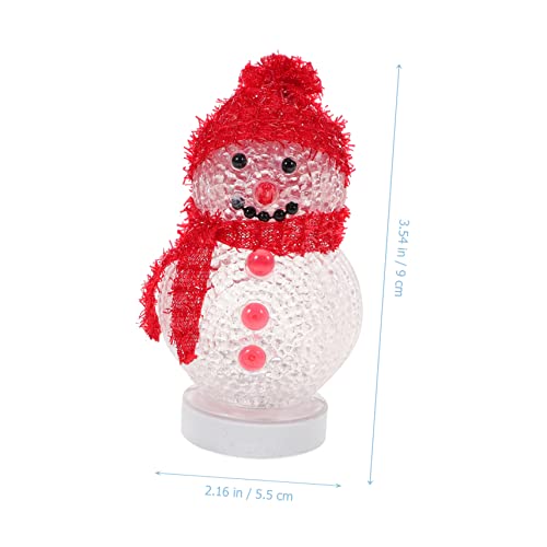 Uonlytech 2 Peças De Adorno Para Enfeite De Noel Para Mesa De LED Boneco De Neve Noite Enfeites De N