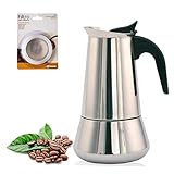 VERSATIL: Gracias a su tamaño, la cafetera italiana 6 tazas se puede guardar en cualquier parte de la cocina sin que sea un inconveniente. Con mango ergonómico para mayor comodidad.