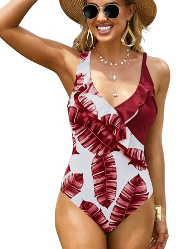 Maillot de bain 1 pièce gainant ventre plat et décolleté plongeant
