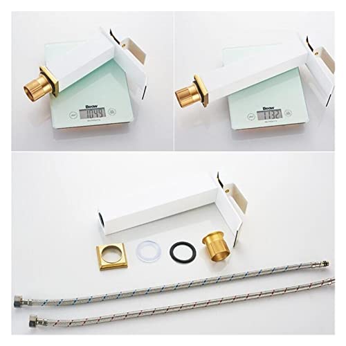 Mitigeur de lavabo cascade blanc pour vasque haute de salle de bain - 7
