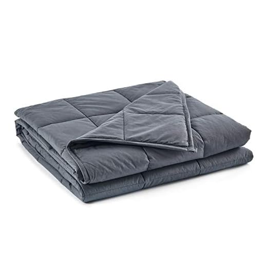 TONGDADA Weighted Blanket (Dark Grey, 90''x108'' 50lb)
