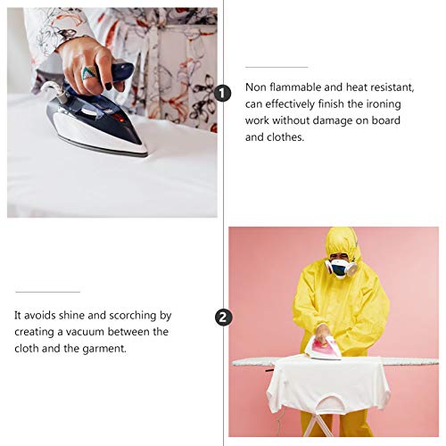 Garneck Conjunto de capa de tábua de passar a ferro resistente ao calor com clipes, estampa de algod