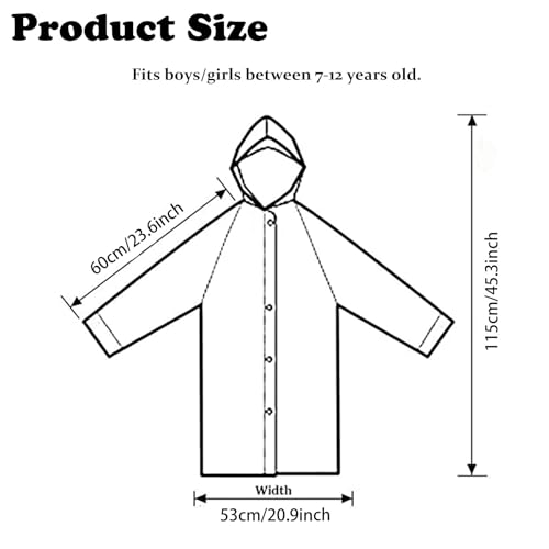 Rain Ponchos for Kids, 2 Pack Reusable Raincoats Jackets with Hoods and Sleeves Lightweight for Girls Boys3