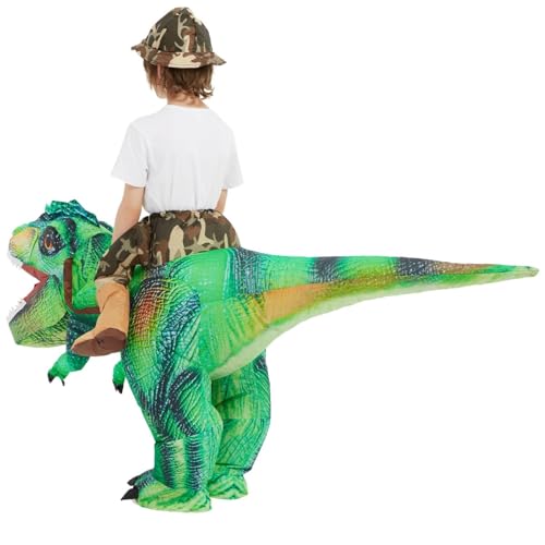 Disfraz Inflable de Dinosaurio Verde Comin miniatura 6