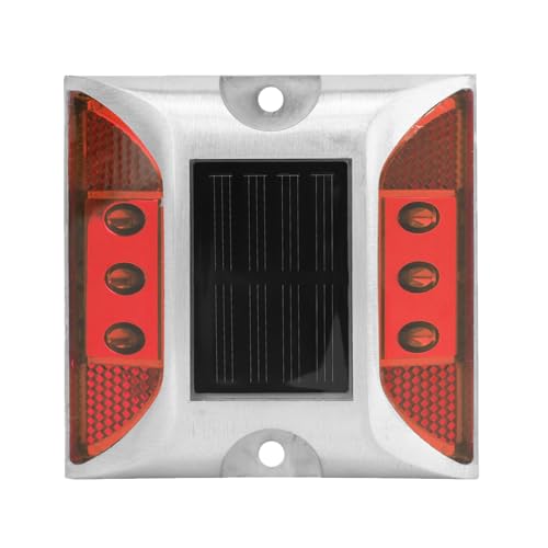 Baliza Solar LED Roja de Aluminio Fundido para Entrada de Garaje 6
