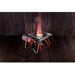 CAMPINGMOON Portable Folding Camping Campfire Grill over Fire Split Stoves 304 Stainless Steel (Grid wire (MS-1011)) - Image 2