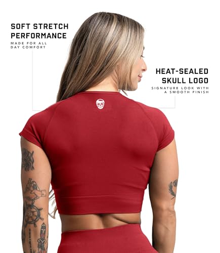 Image of Gymreapers Short Sleeve Workout Tops for Women - Crop Tops for Women Tee - Yoga Athletic Tops for Running, Gym, & Training