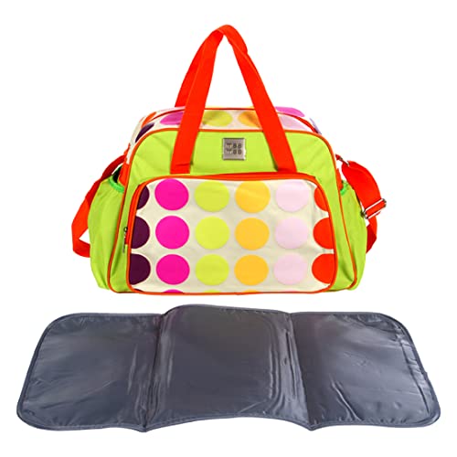Mee Mee Multipurpose Diaper Bag (With Changing Mat, Multi Green