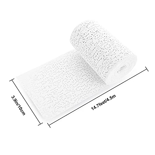 12 Pack Vendaje de Yeso para Manualidades, Cada Rollo 4 Pulgadas x 15 Pies, Rollo de Tela de Yeso para Máscaras, Paisajes, Moldeo de Vientre (4 pulgadas x 180 pulgadas / 5 yd) miniatura 2