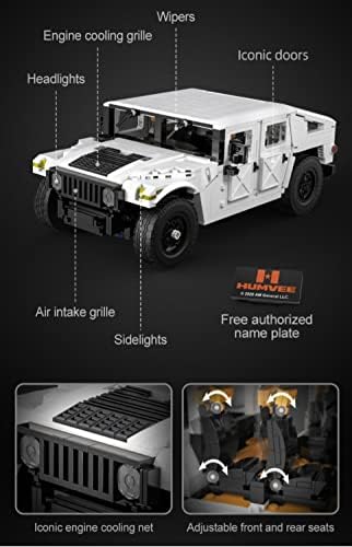 Exterior features of the CaDA Humvee model, including headlights, wipers, and air intake