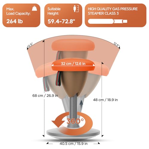 Image of Adjustable Standing Desk Chair, Ergonomic Wobble Stool Standing Desk Stool, Encourage Good Posture, Height Adjustable Stool 19-32 inch, Non-Slip Base, Active Chairs for Adults