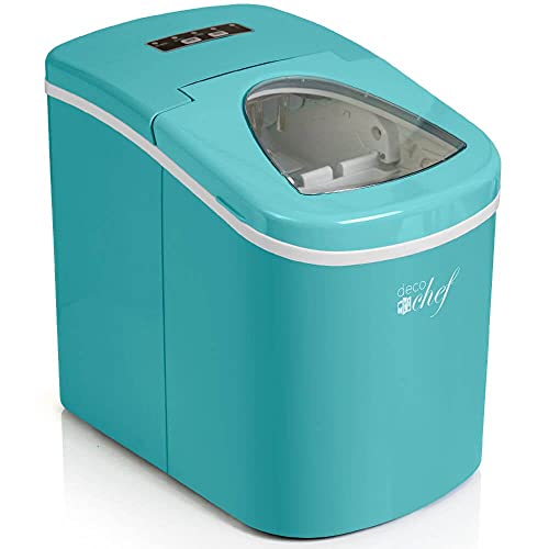 Deco Chef Compact Electric Ice Maker (Turquoise) With The Smoothies Bible Bundle #TOP2