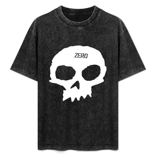 Zero Skateboards Single Skull T-Shirt Black Graphic Unisex tee Shirt 3XL