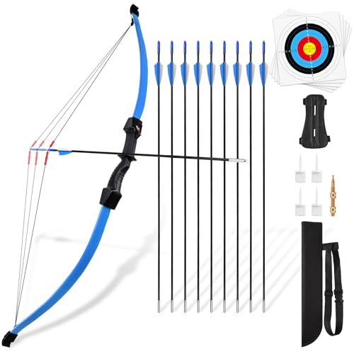 DAUPAN 45' Bow and Arrow for Kids Ages 8-12 10-12 12-14 & Teens, Bow and Arrows Adult & Youth Archery Set - Ideal Gift for Birthday, Christmas, for Beginner Archers