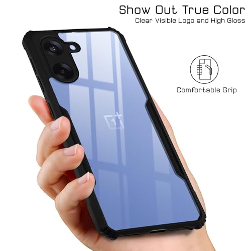 Image of Jkobi Hybrid Back Cover Case for Oneplus Nord CE 5 (Shockproof with Polycarbonate Clear Panel | Professional Black)